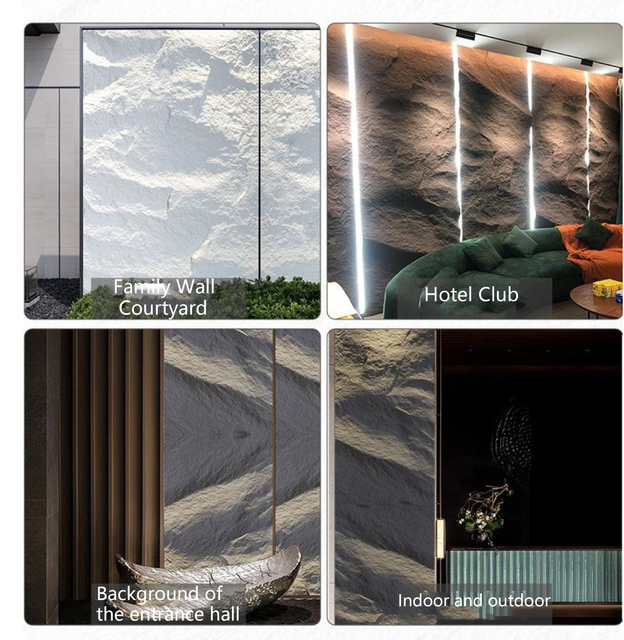 High Quality Lightweight PU Artificia Large Shale Slab for Outdoor Decoration Including Curtain Walls Hotel And Commercial Space Design
