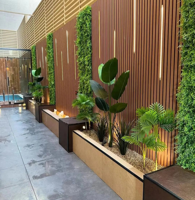 Cladding Wood WPC Grille Board for Bathroom Waterproof Fluted Grain Panels