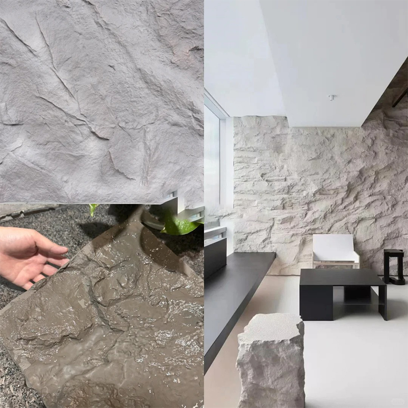 High Quality Lightweight PU Artificial Stone Four Line Pattern for Outdoor Decoration Including Curtain Walls Hotel And Commercial Space Design