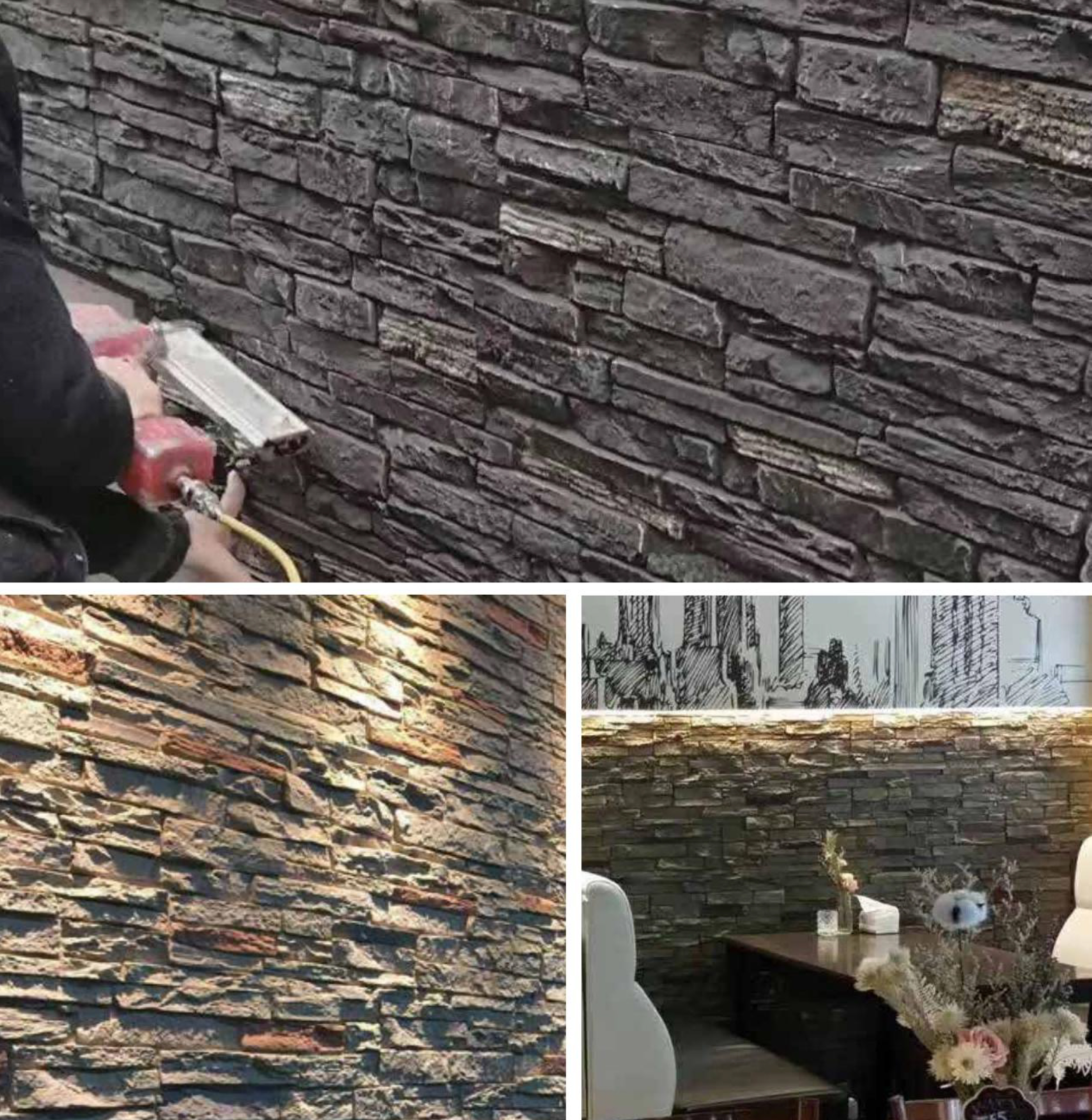 High Quality Lightweight PU Artificial Stone Skin Middle Board for Outdoor Including Curtain Walls Hotel Space Design