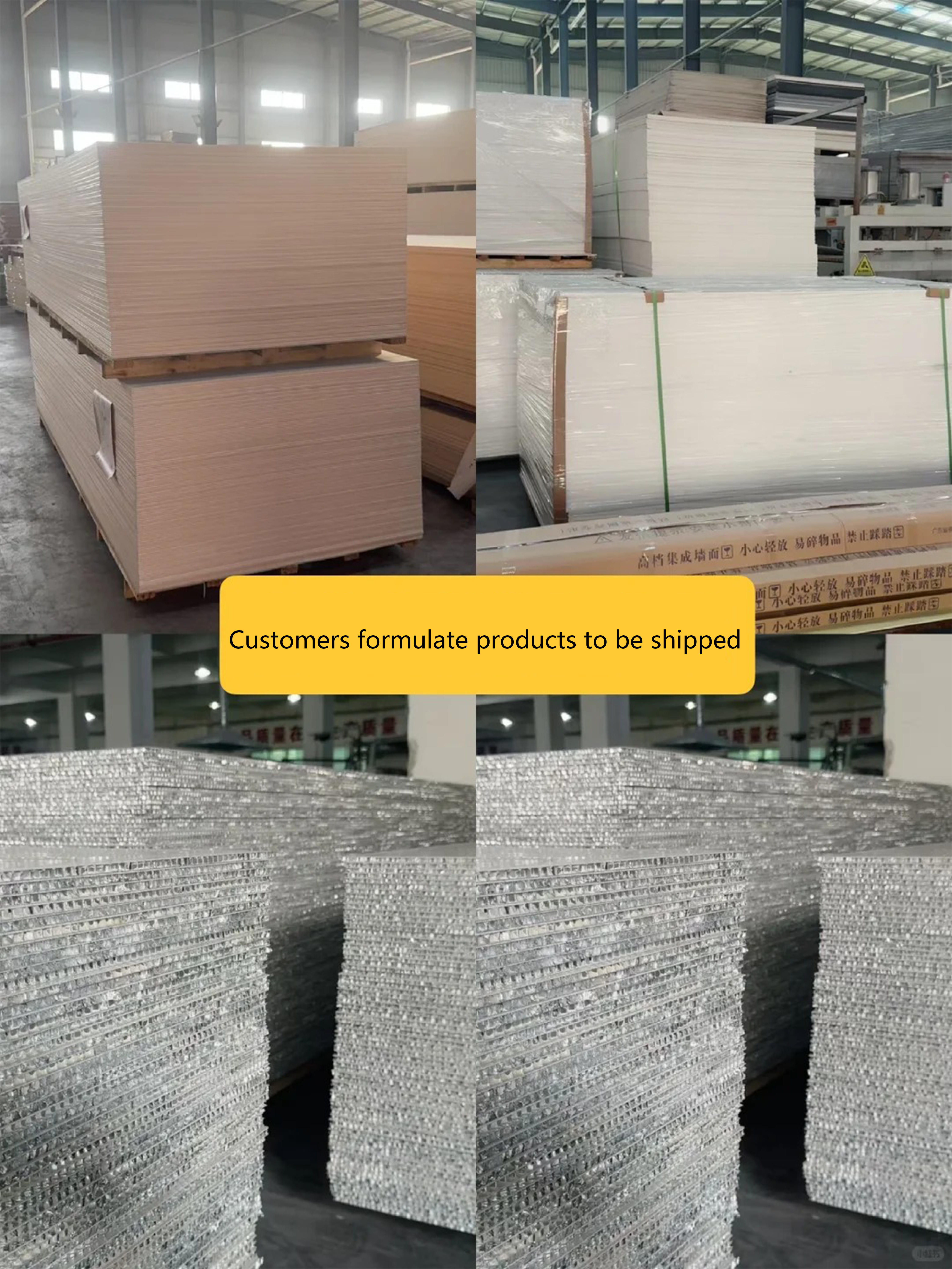Customers formulate products to be shipped